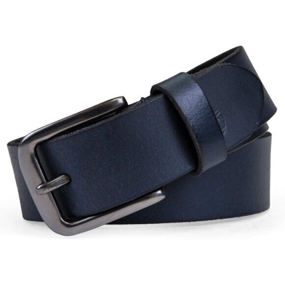 ⚡Timberland Men's Navy 35mm Classic Buckle Jean Leather Belts - Picture 2 of 4